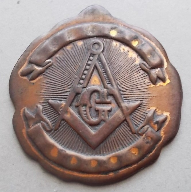 Masonic-Tokens,-Coins-And-Counter-Stamped-Pennies